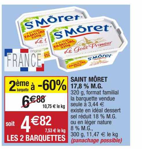 saint môret 17,8% m.g.