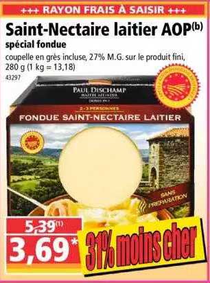 saint-nectaire laitier aop spécial fondue