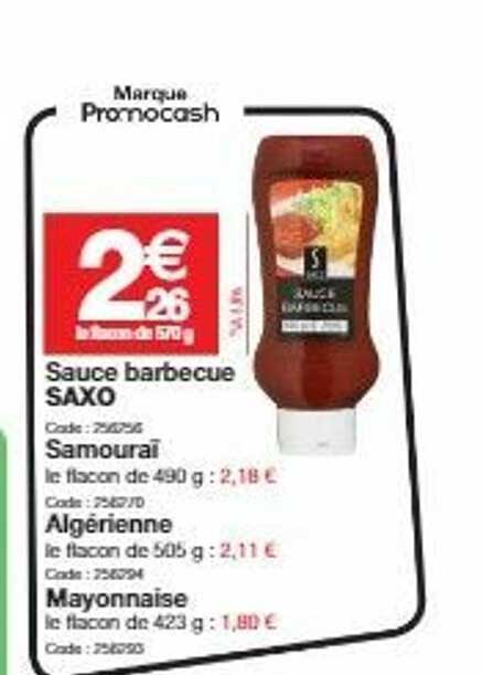 sauce barbecue saxo, samouraï, algérienne, mayonnaise