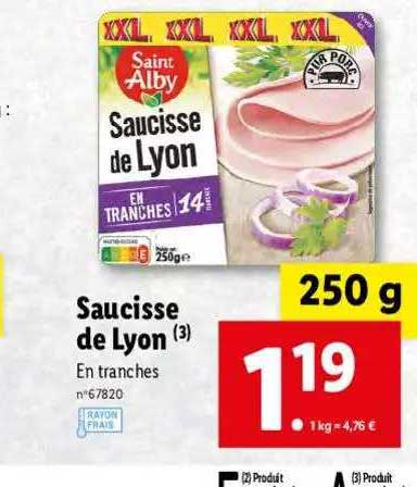 Saucisse De Lyon Saint Alby