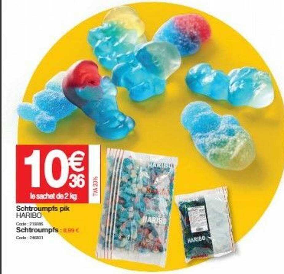 schtroumpfs pik haribo