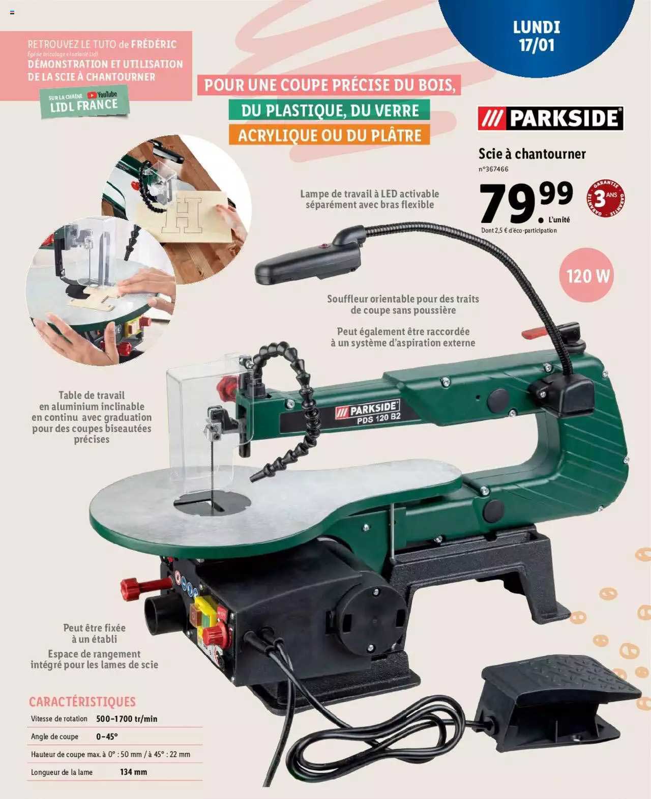 scie à chantourner parkside