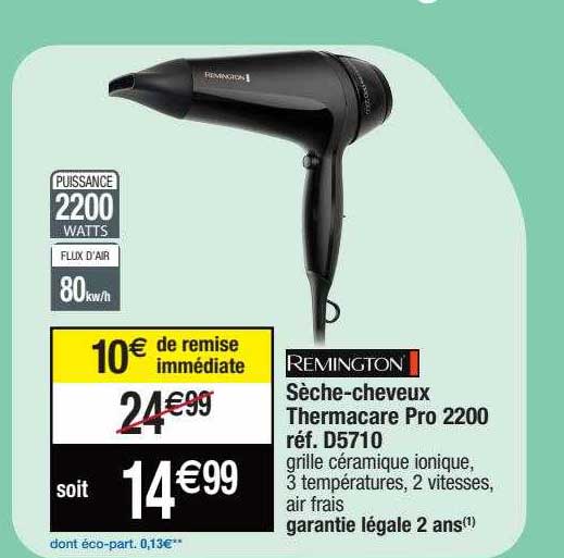 sèche-cheveux thermacare pro 2200 remington