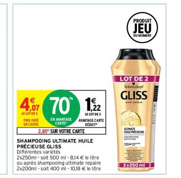 Shampooing Ultimate Huile Précieuse Gliss