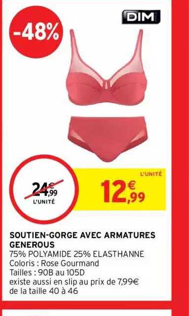 soutien-gorge avec armatures generous