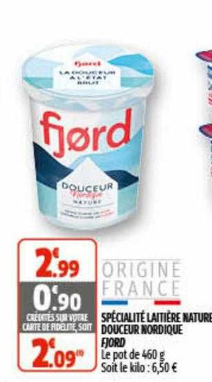 spécialité laitière nature douceur nordique fjord