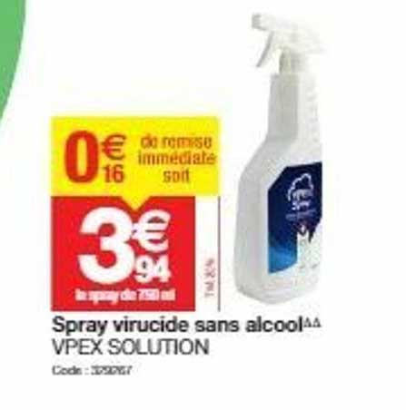 Spray Virucide Sans Alcool Vpex Solution
