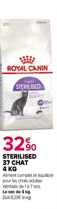 sterilised 37 chat 4 kg royal canin
