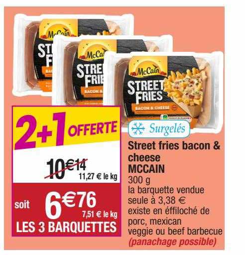 street fries bacon & cheese mcCain