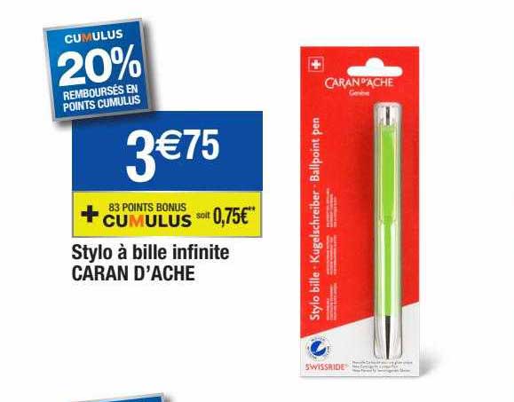 stylo à bille infinite caran d'ache