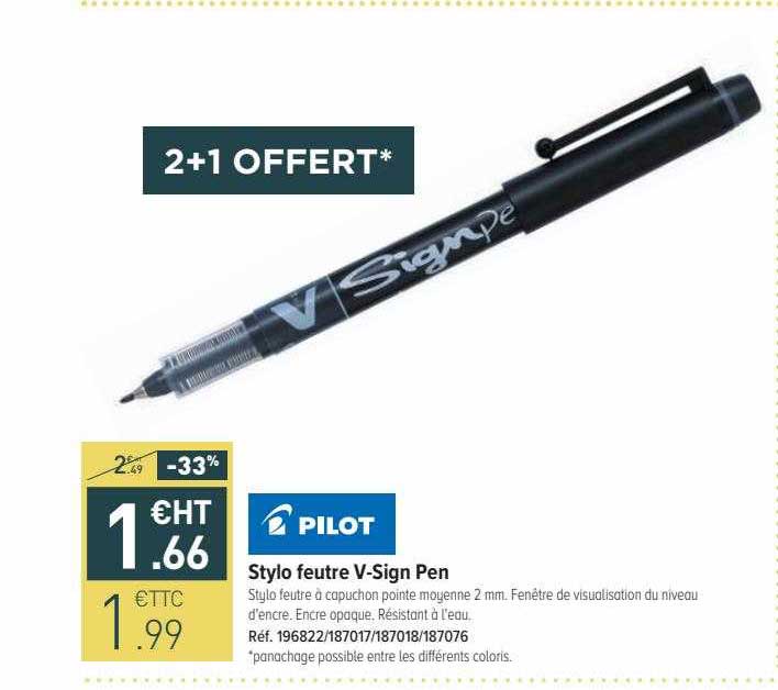 stylo feutre v-sign pen pilot