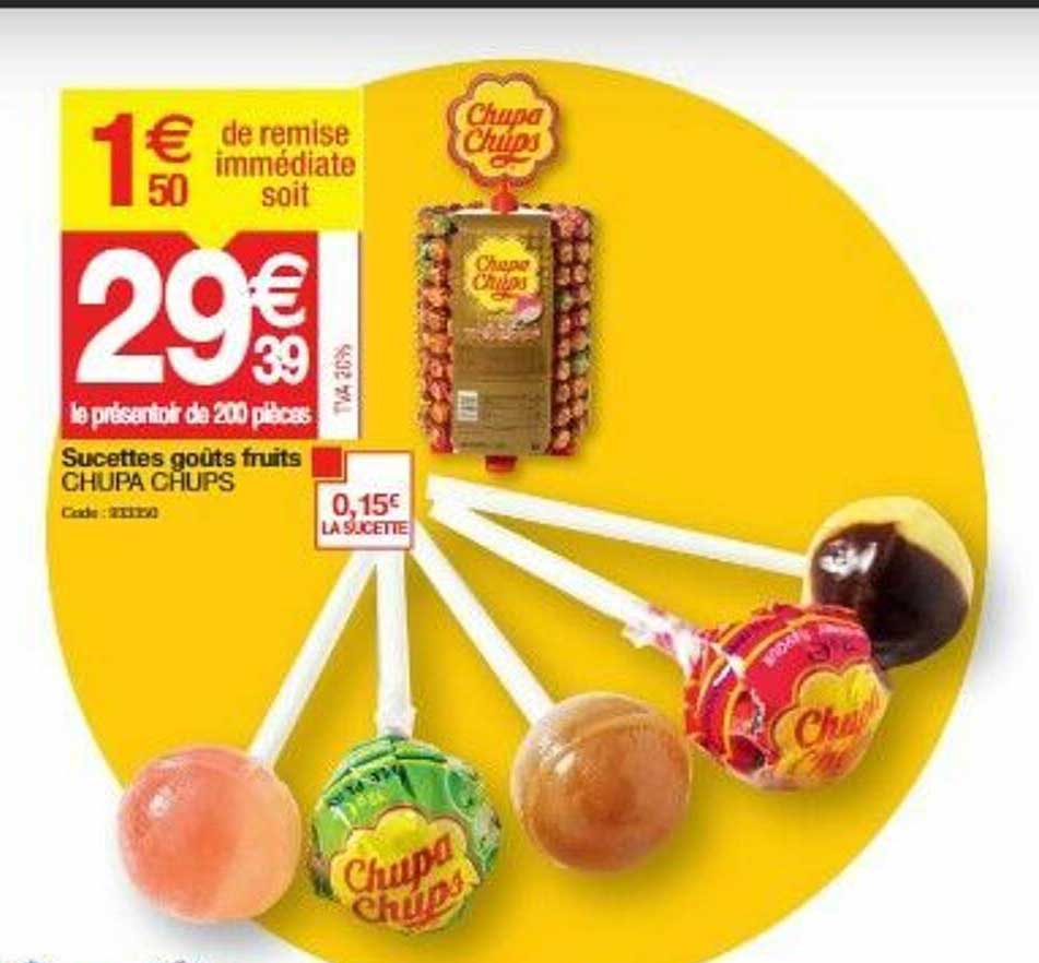 sucettes goûts fruits chupa chups