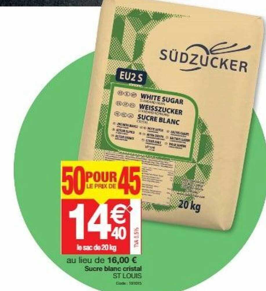 Sucre Blanc Cristal St Louis