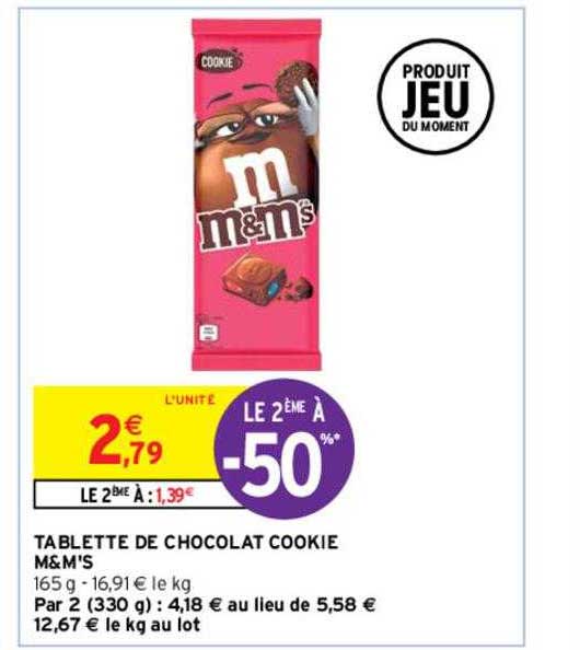 Tablette De Chocolat Cookie M&m's