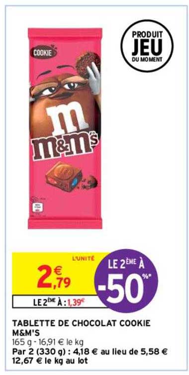 Tablette De Chocolat Cookie M&m's