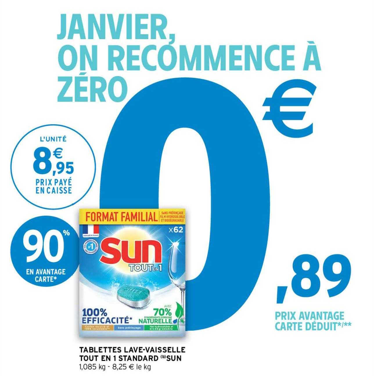 tablettes lave-vaisselle tout en 1 standard sun