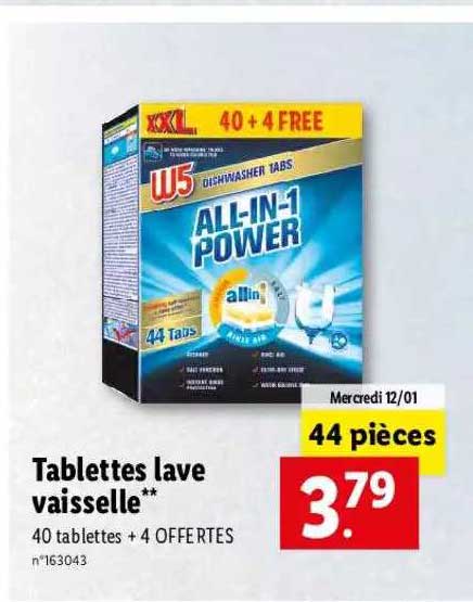 tablettes lave vaisselle w5