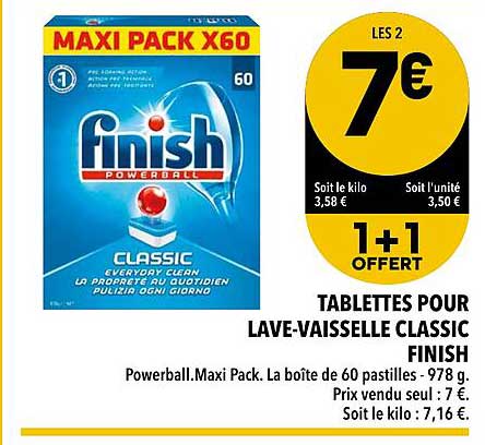 tablettes pour lave-vaisselle classic finish