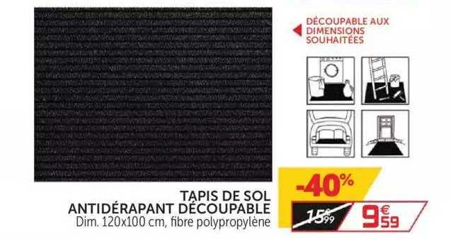 tapis de sol antidérapant découpable