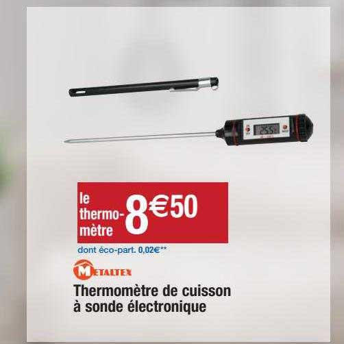 thermomètre de cuisson à sonde électronique metaltex