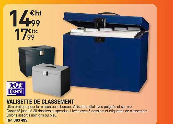 Valisette De Classement Oxford
