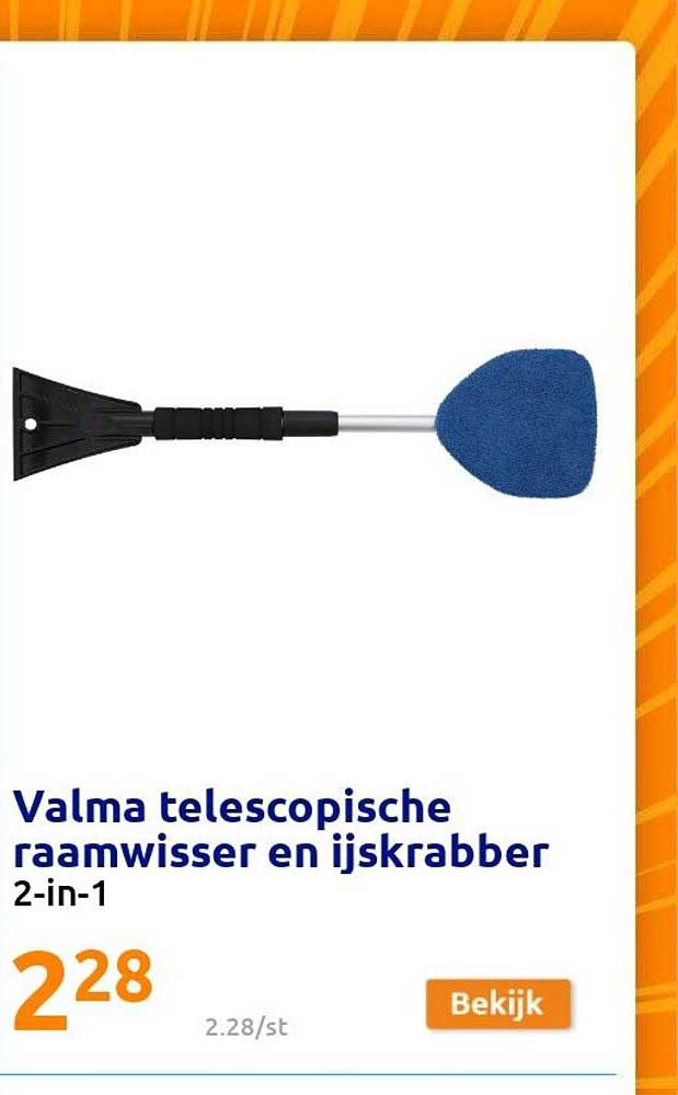 valma telescopische raamwisser en ijskrabber