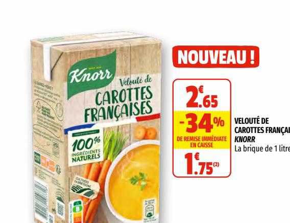 velouté de carottes françaises knorr