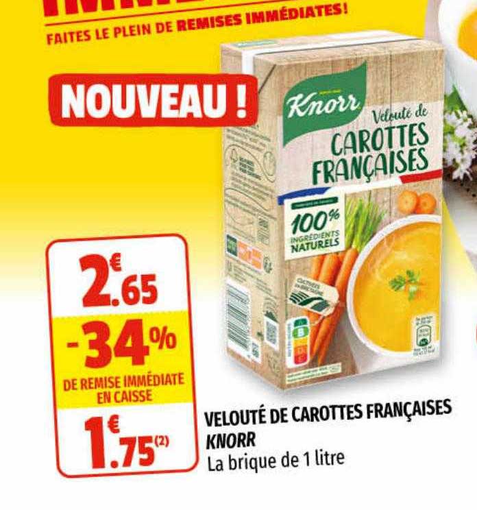 velouté de carottes françaises knorr