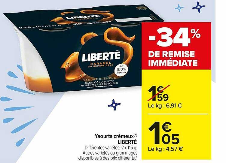 Yaourts Crémeux Liberté