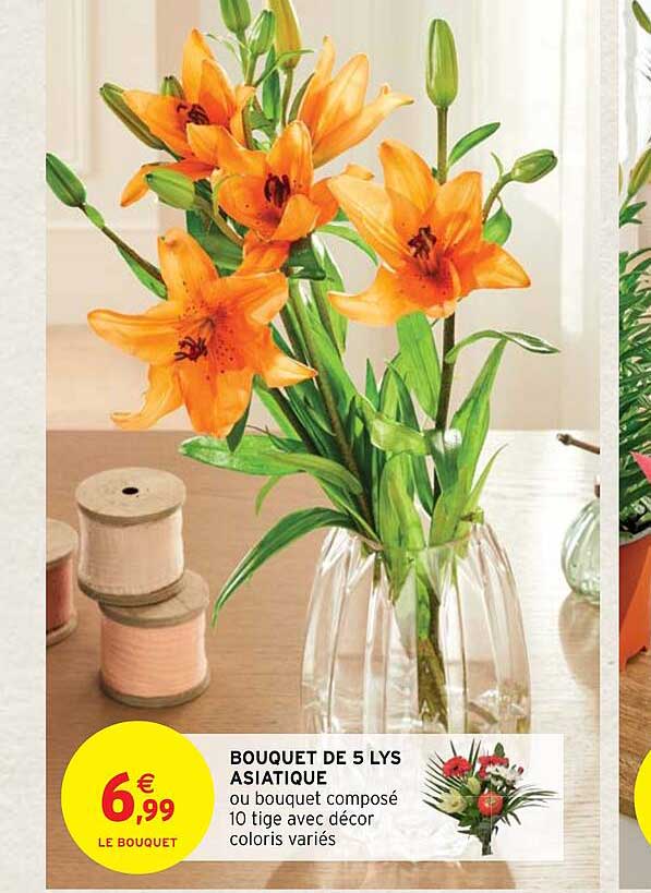 Bouquet De 5 Lys Asiatique