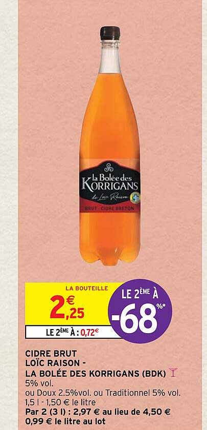 Cidre Brut Loïc Raison - La Bolée Des Korrigans (bdk)