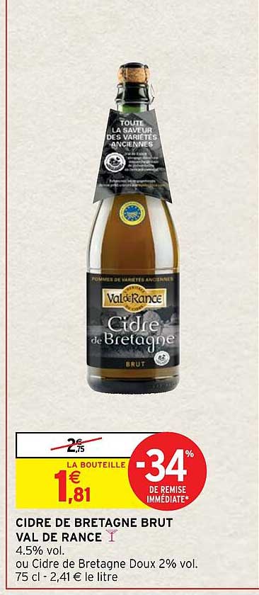 cidre de bretagne brut val de rance
