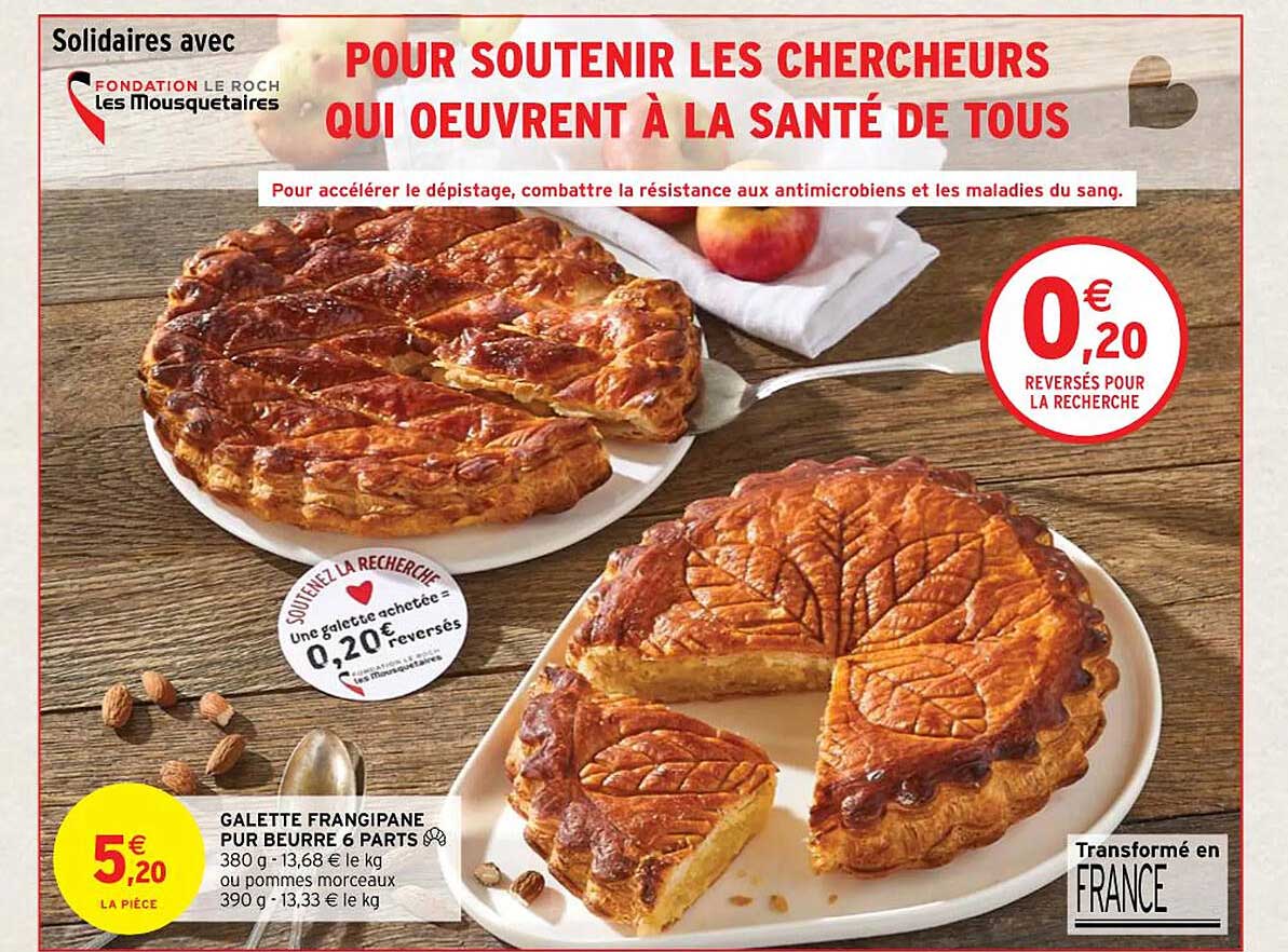 galette frangipane pur beurre 6 parts