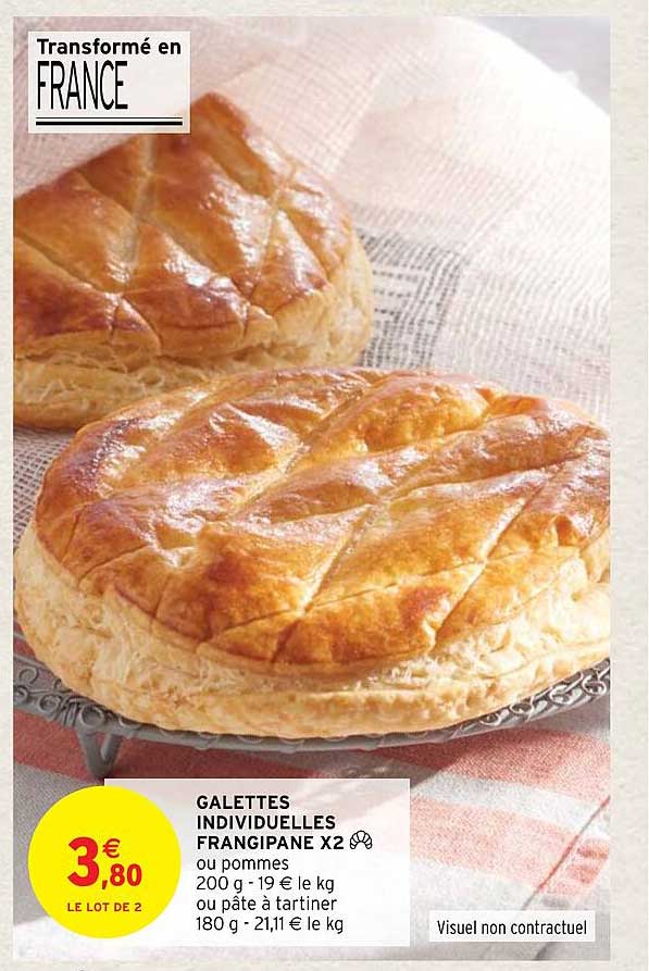 galettes individuelles frangipane x2