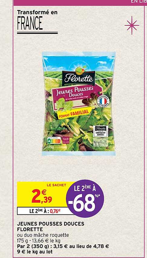 jeunes pousses douces florette