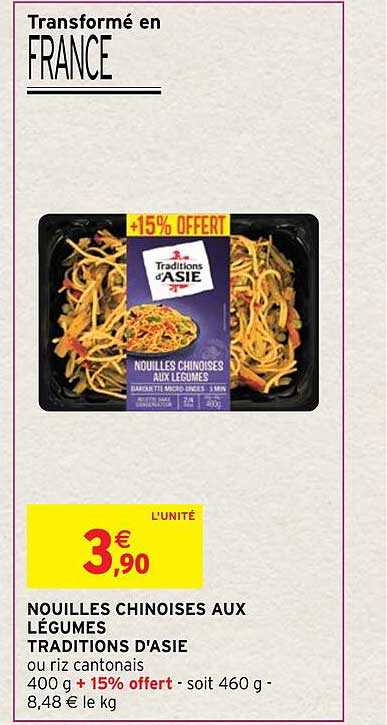 nouilles chinoises aux légumes traditions d'asie