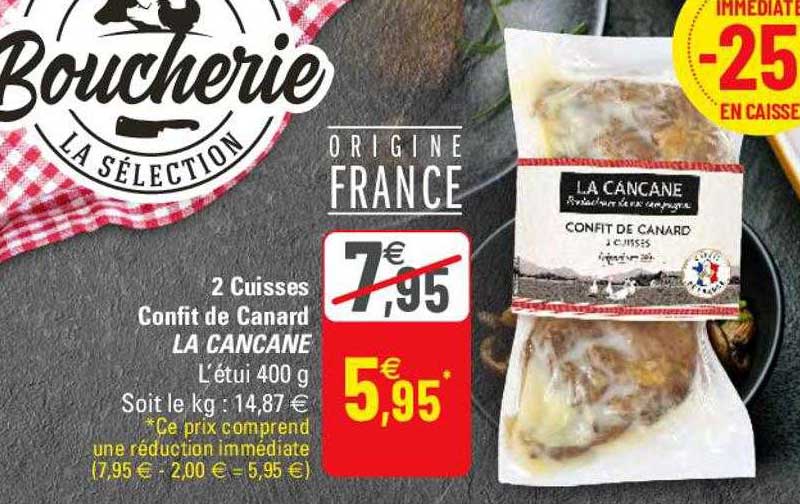 2 Cuisses Confit De Canard La Cancane