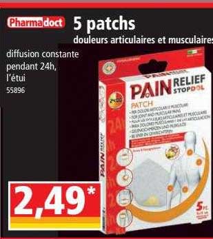 5 patchs douleurs articulaires et musculaires pharmadoct