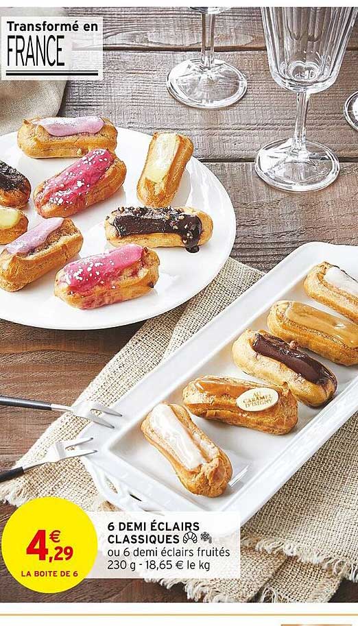 6 Demi éclairs Classiques