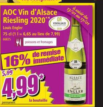 aoc vin d'alsace riesling 2020 louis engler