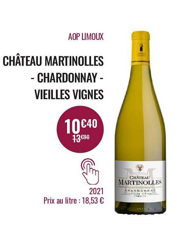 aop limoux château martinolles - chardonnay - vieilles vignes 2021