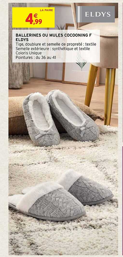 ballerines ou mules cocooning f eldys