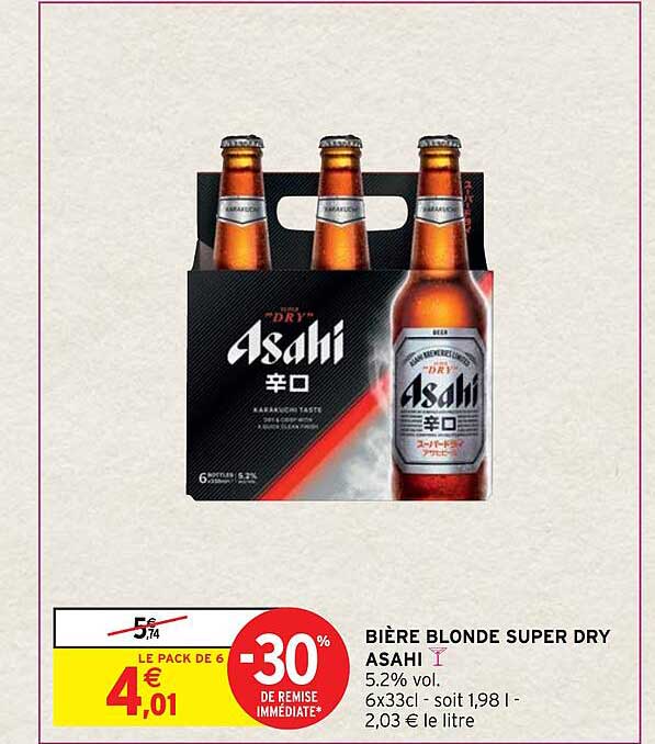 Bière Blonde Super Dry Asahi