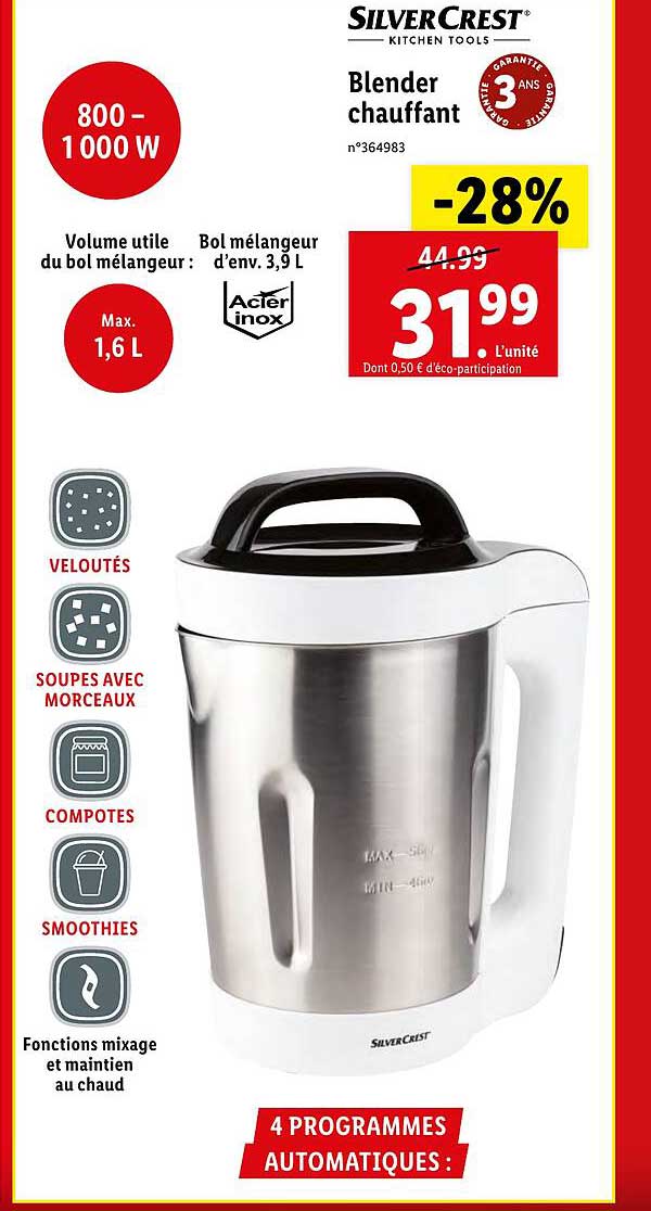 blender chauffant silver crest