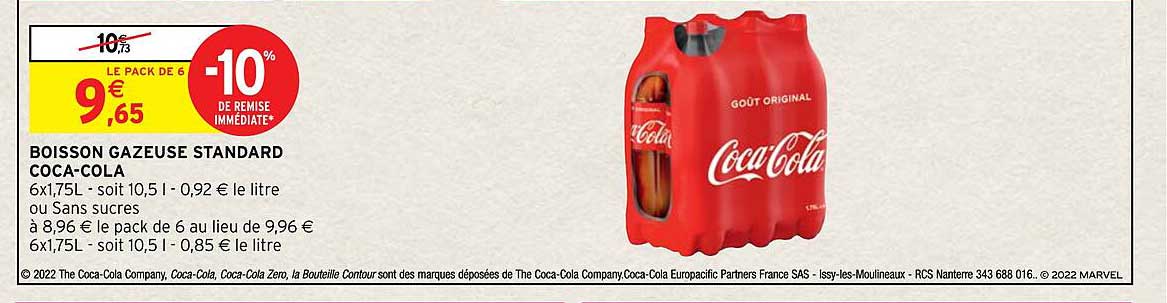 boisson gazeuse standard coca-cola