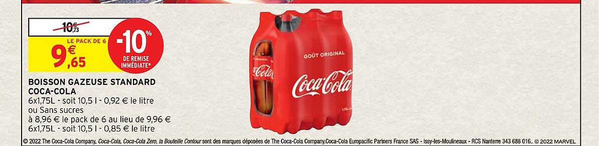 boisson gazeuse standard coca-cola