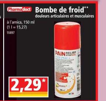 bombe de froid douleurs articulaires et musculaires pharmadoct