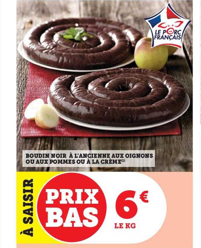 Boudin Noir à L'ancienne Aux Oignons Ou Aux Pommes Ou à La Crème
