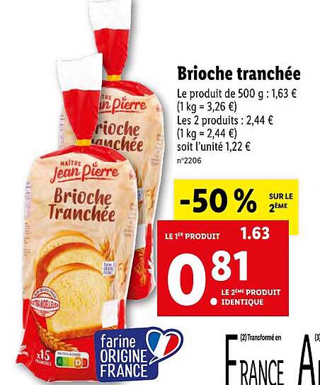 brioche tranchée maître jean pierre