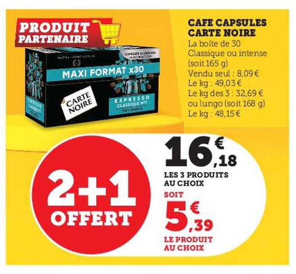 Café Capsules Carte Noire